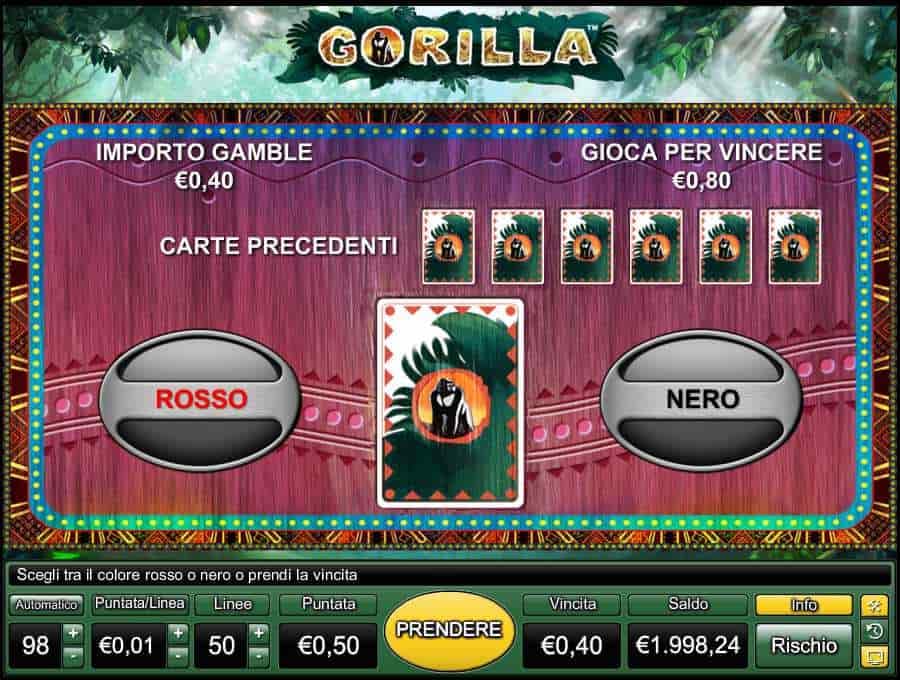 Риск-игра в слоте Gorilla